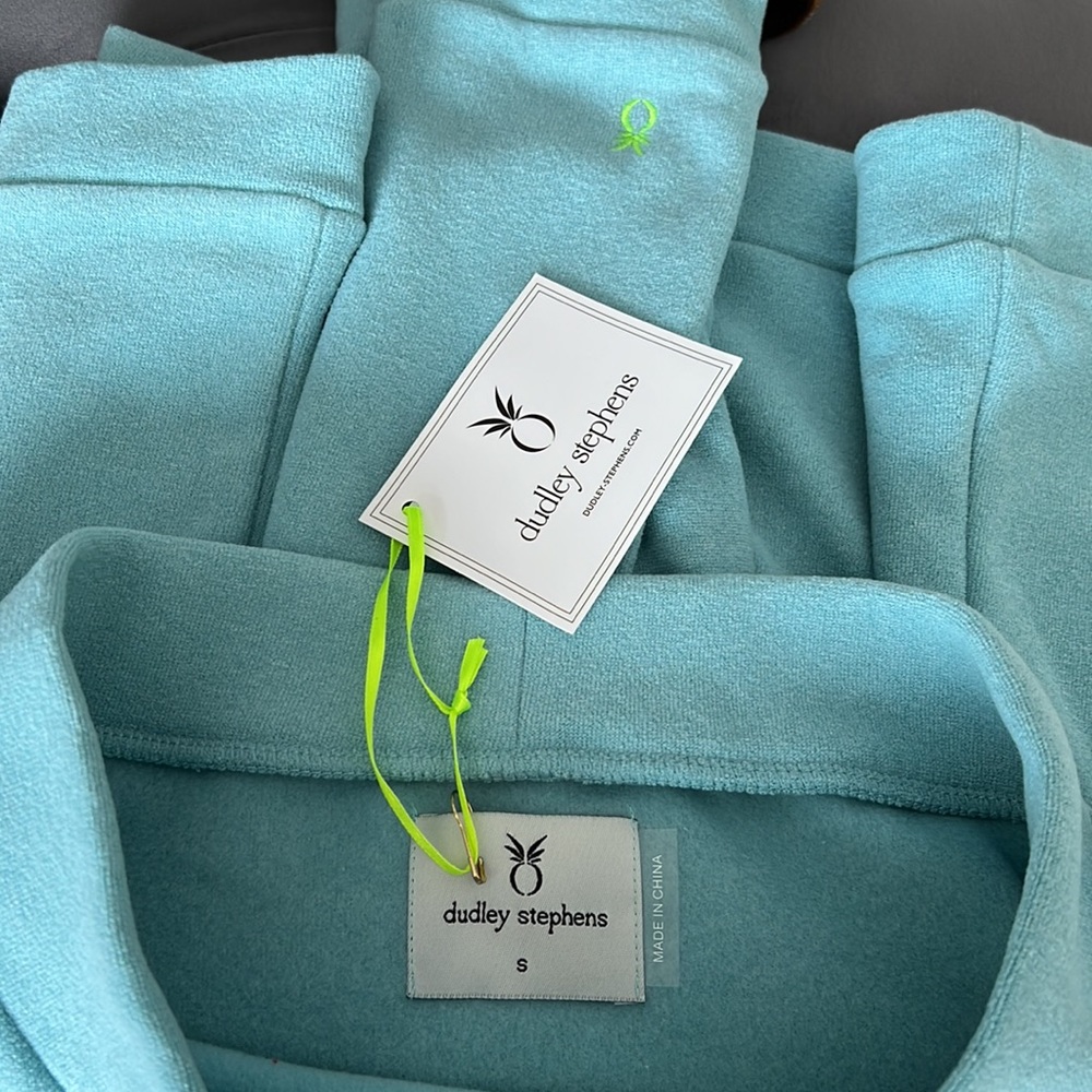CLEARANCE! Dudley Stephens Brighton Boatneck Top Terry Fleece Nantucket Fog Blue - Picture 8 of 10